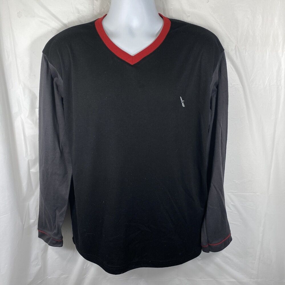 American Airlines Men’s Medium Long Sleeve V-Neck Lightweight Logo T Shirt